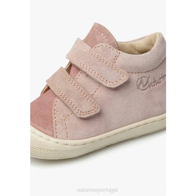 crianças Naturino rosa casulo vl sapatos de primeiros passos de camurça HTF876