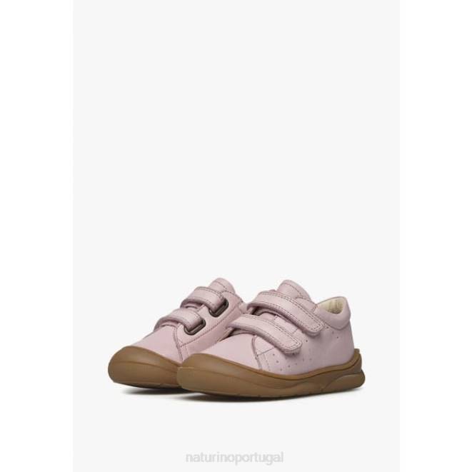 crianças Naturino rosa gabby vc sapatos primeiros passos em couro napa HTF8116