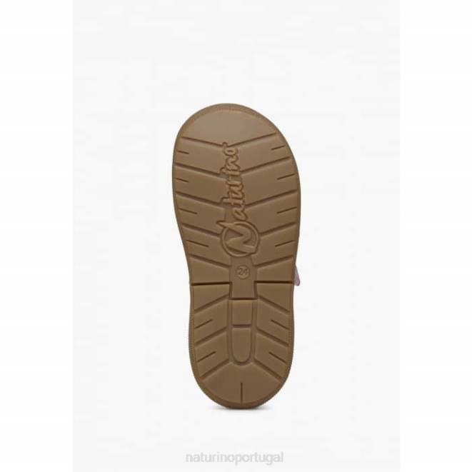 crianças Naturino rosa gabby vc sapatos primeiros passos em couro napa HTF8116