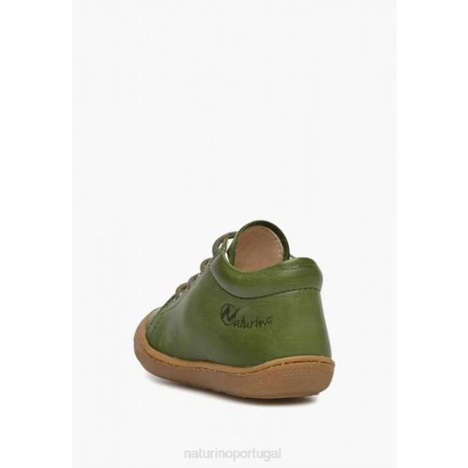 crianças Naturino verde casulo sapatos infantis de couro napa HTF8201