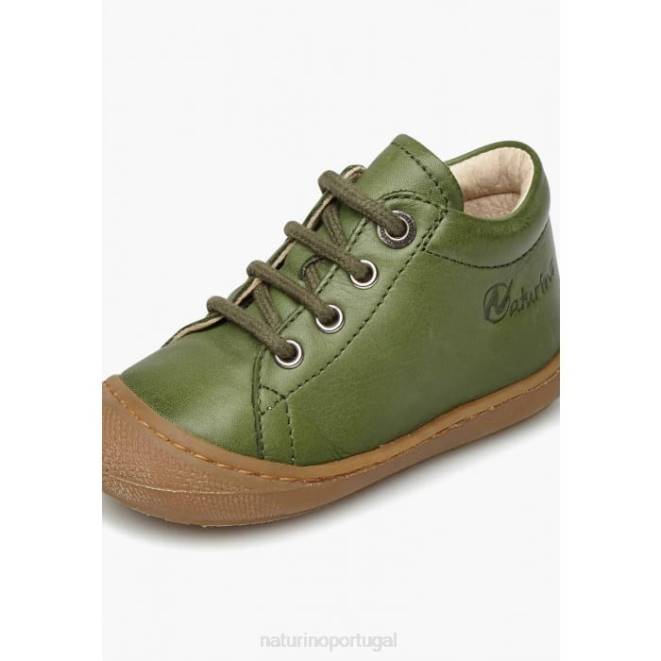 crianças Naturino verde casulo sapatos infantis de couro napa HTF8201
