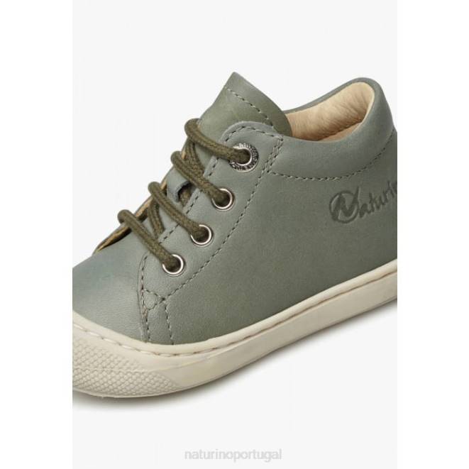 crianças Naturino verde casulo sapatos primeiros passos em couro napa HTF8155