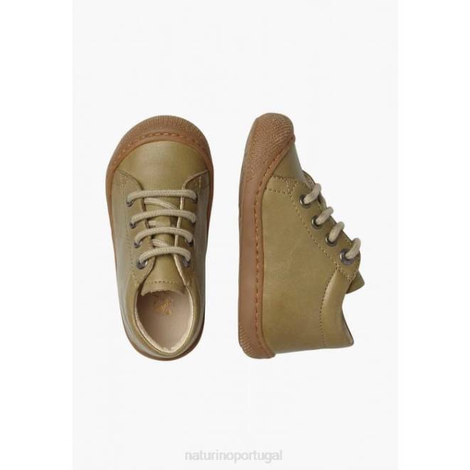 crianças Naturino verde escuro casulo sapatos infantis de couro napa HTF8194