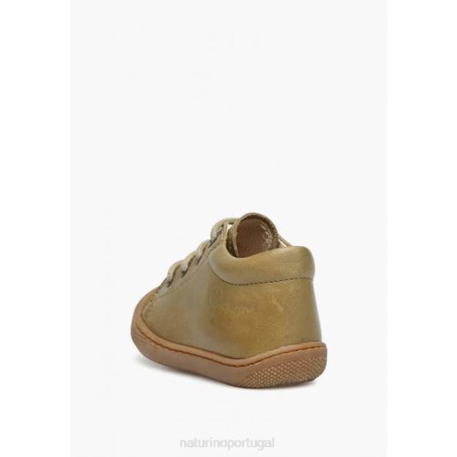 crianças Naturino verde escuro casulo sapatos infantis de couro napa HTF8194