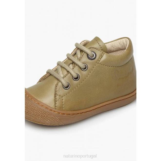 crianças Naturino verde escuro casulo sapatos infantis de couro napa HTF8194