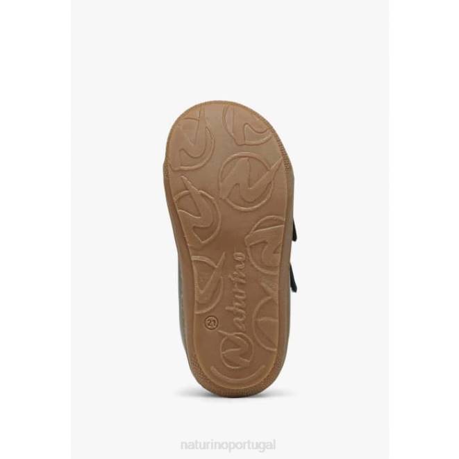 crianças Naturino verde escuro casulo vl sapatos primeiros passos em couro napa HTF8187