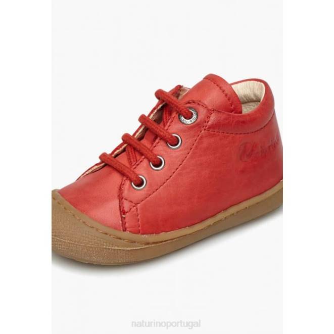 crianças Naturino vermelho casulo sapatos infantis de couro napa HTF8219