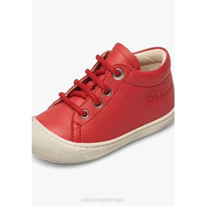 crianças Naturino vermelho casulo sapatos primeiros passos em couro napa HTF8114