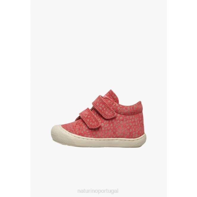 crianças Naturino vermelho casulo vl sapato de primeiros passos em camurça com estampa de pônei HTF864