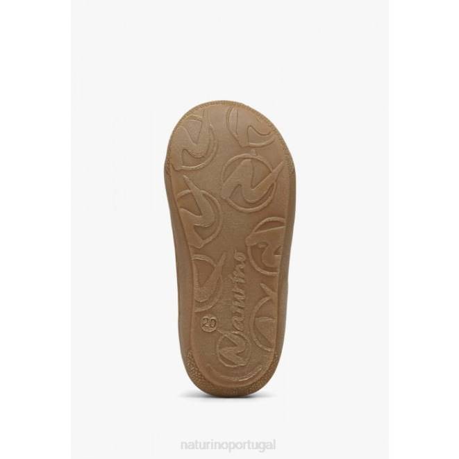 crianças Naturino vermelho escuro casulo vl sapatos primeiros passos em couro napa HTF874