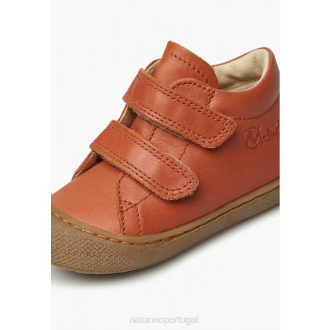 crianças Naturino vermelho escuro casulo vl sapatos primeiros passos em couro napa HTF874