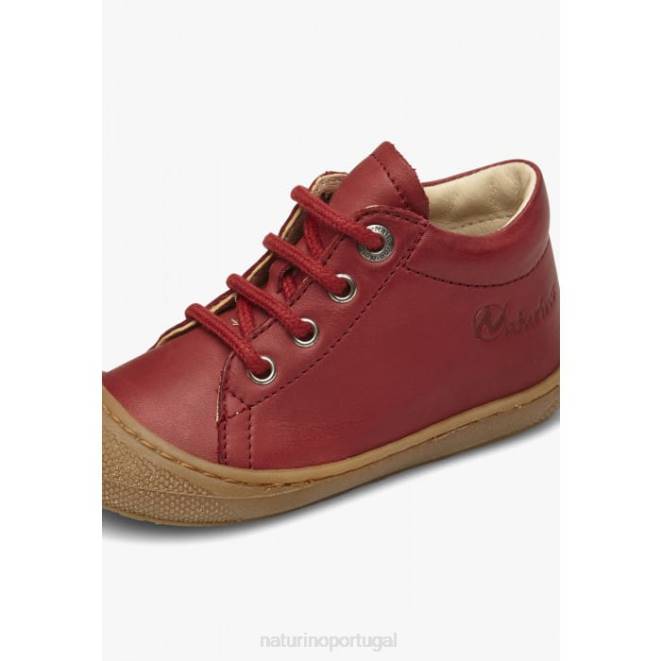 crianças Naturino vermelho granada casulo sapatos infantis de couro napa HTF8223