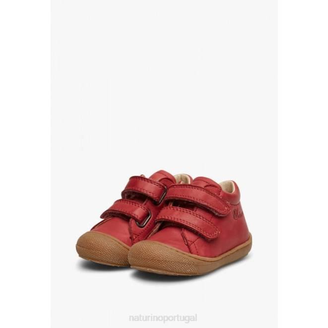 crianças Naturino vermelho granada casulo vl sapatos primeiros passos em couro napa HTF8227