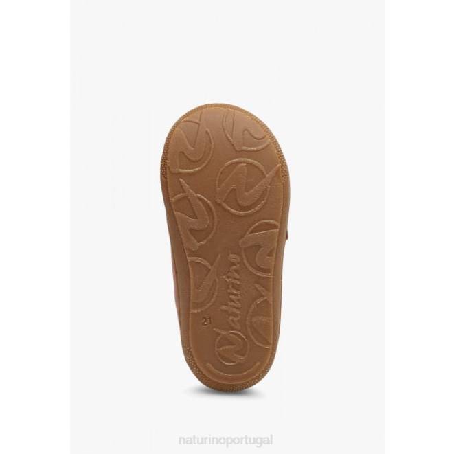 crianças Naturino vermelho granada casulo vl sapatos primeiros passos em couro napa HTF8227