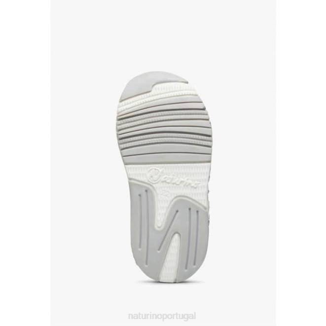 crianças Naturino Branco azul jesko vl. tênis camurça e tecido técnico HTF8419