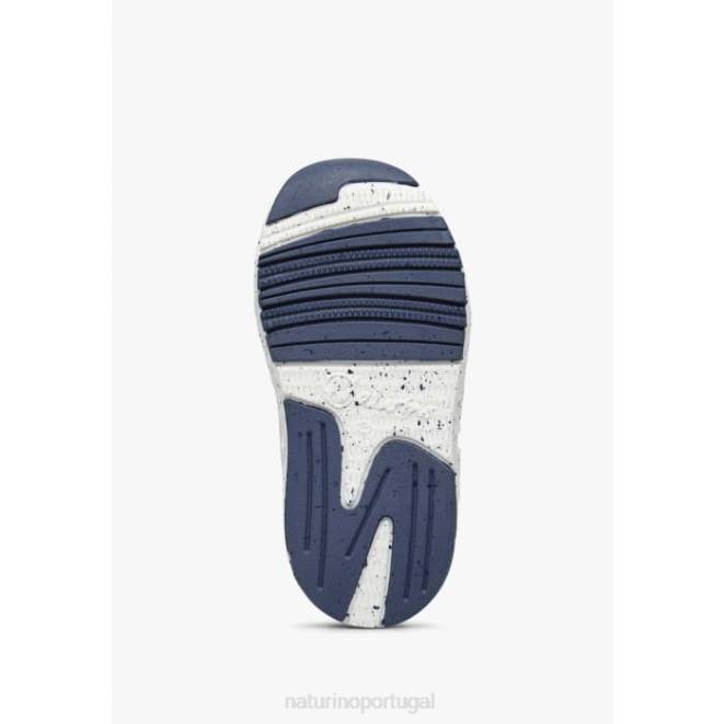 crianças Naturino Branco azulado jesko estrela vl. tênis camurça e tecido HTF8500