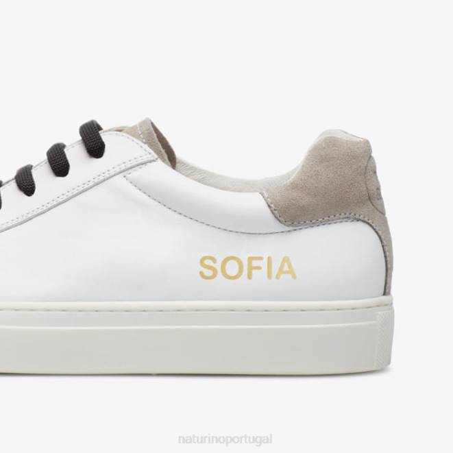 crianças Naturino Branco cinzento gêmeos tênis de couro HTF8602