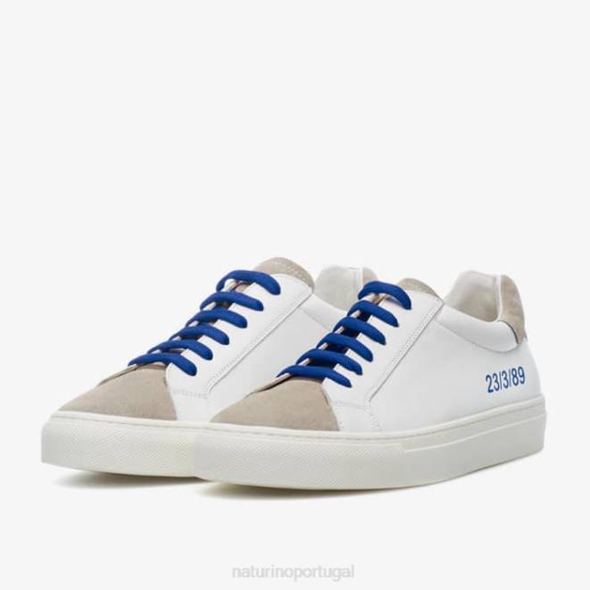 crianças Naturino Branco cinzento gêmeos tênis de couro HTF8602