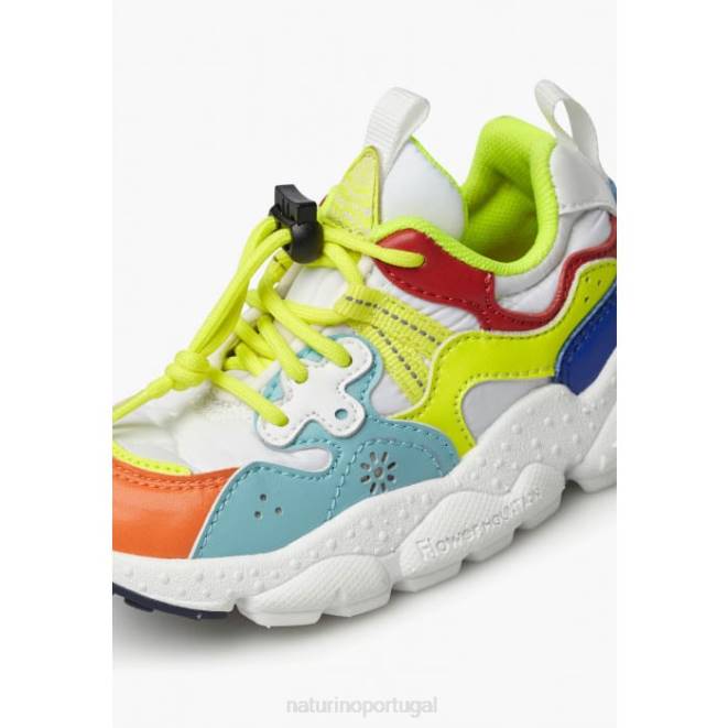 crianças Naturino amarelo-fluo turquesa yamano 3 júnior. tênis de couro ecológico e tecido técnico HTF834