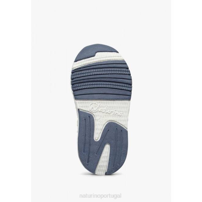 crianças Naturino azul-amarelo claro jesko vl. tênis de tecido técnico e camurça HTF8469