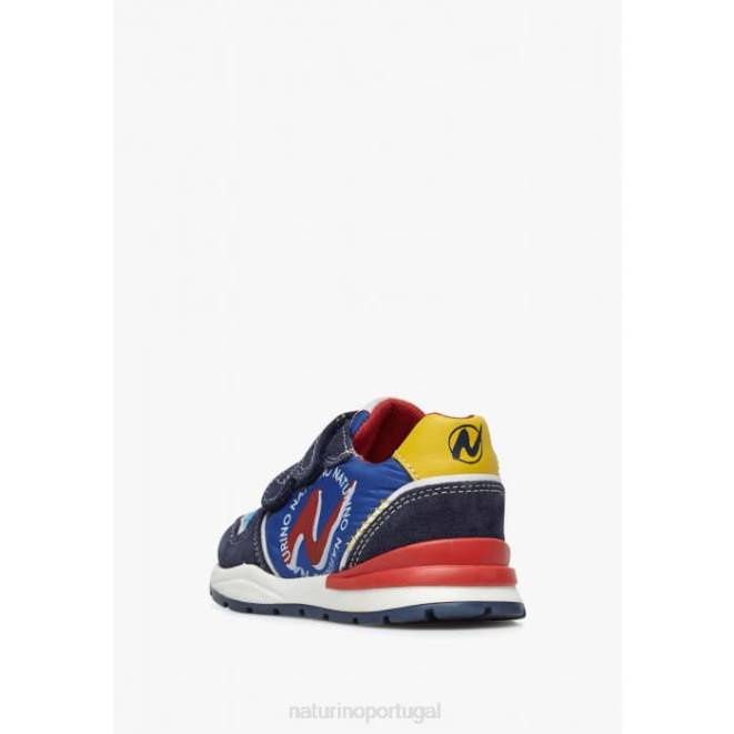 crianças Naturino azul argal vl tênis camurça e tecido HTF8395