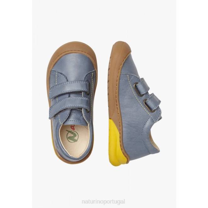 crianças Naturino azul claro gabby vc sapatos primeiros passos em couro napa HTF8436
