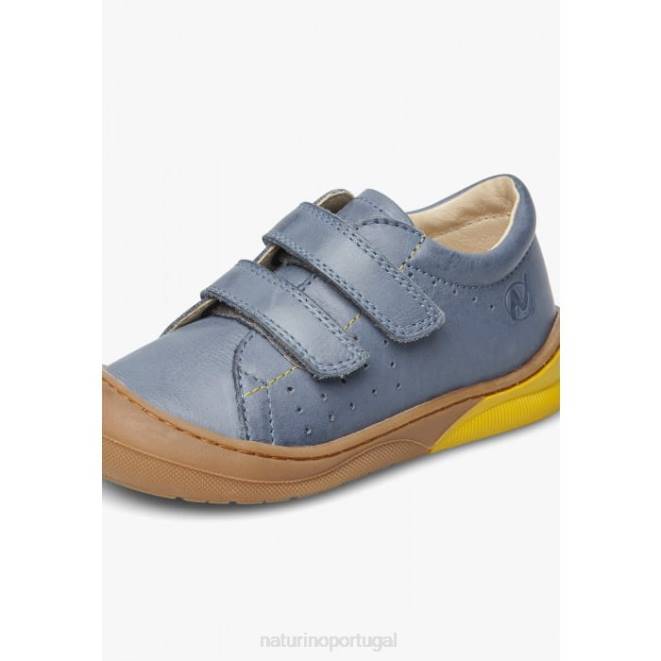 crianças Naturino azul claro gabby vc sapatos primeiros passos em couro napa HTF8436