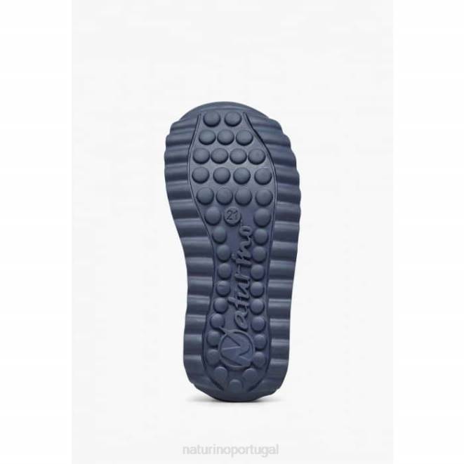 crianças Naturino azul claro sammy 2 vl. tênis de couro e tecido HTF8415