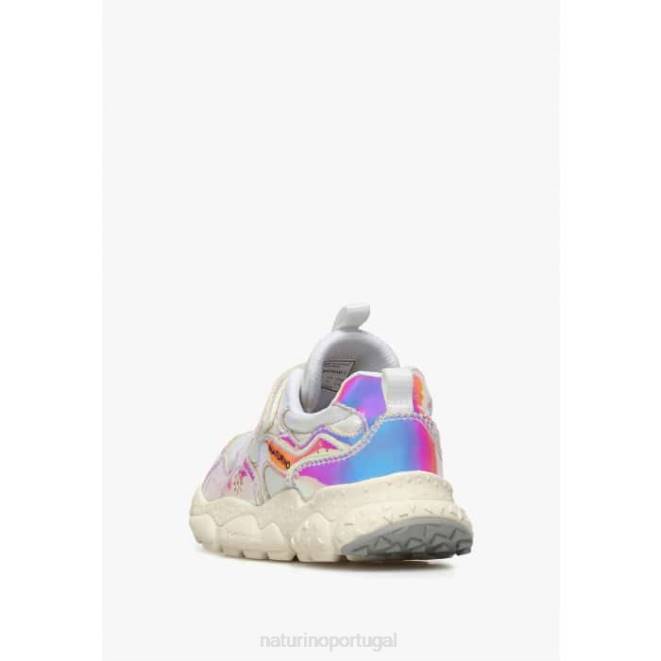 crianças Naturino azul-lilás claro yamano 3 vl júnior. tênis de couro sintético e tecido técnico HTF843