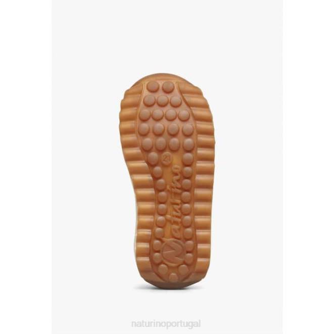 crianças Naturino bege sammy 2 vl. tênis de couro e tecido HTF8422