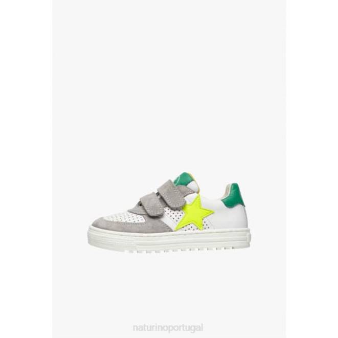 crianças Naturino branco-cinza hess vl. tênis de couro e camurça HTF8370