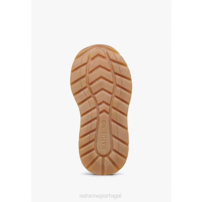 crianças Naturino branco fúcsia quelly vl tênis camurça e tecido HTF8479