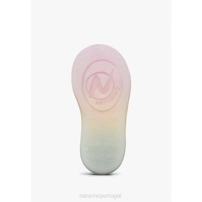 crianças Naturino branco korey 2 zip tênis de couro HTF8404