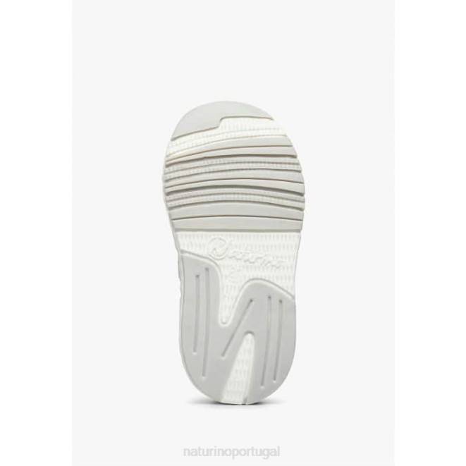 crianças Naturino branco-rosa jesko vl. tênis camurça e tecido técnico HTF8410