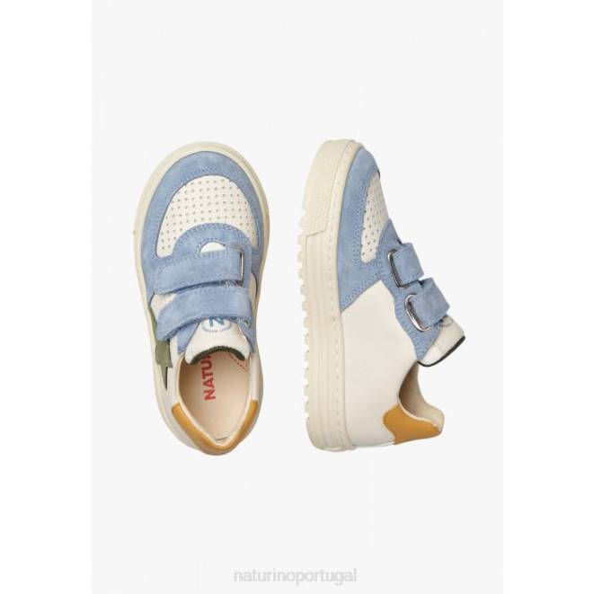 crianças Naturino céu azul-bege hess vl. tênis de couro e camurça HTF8382