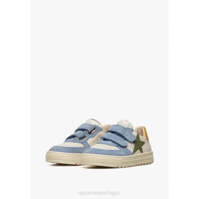 crianças Naturino céu azul-bege hess vl. tênis de couro e camurça HTF8382