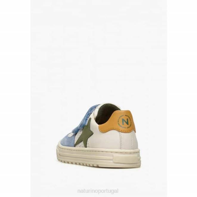 crianças Naturino céu azul-bege hess vl. tênis de couro e camurça HTF8382