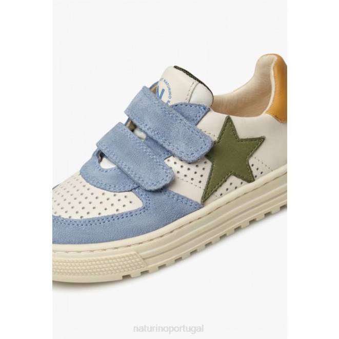 crianças Naturino céu azul-bege hess vl. tênis de couro e camurça HTF8382