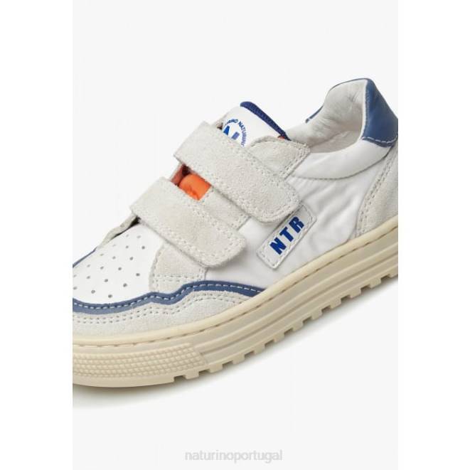 crianças Naturino cinza azulado ariton vl. tênis de couro e tecido HTF8409