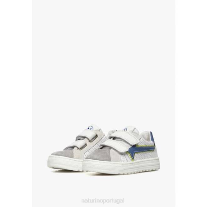crianças Naturino cinza azulado blitz vl. tênis de couro e camurça HTF8390