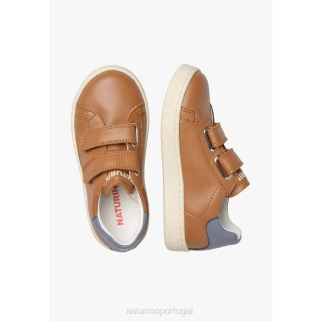 crianças Naturino conhaque hassel 2 vl. tênis de couro HTF8452