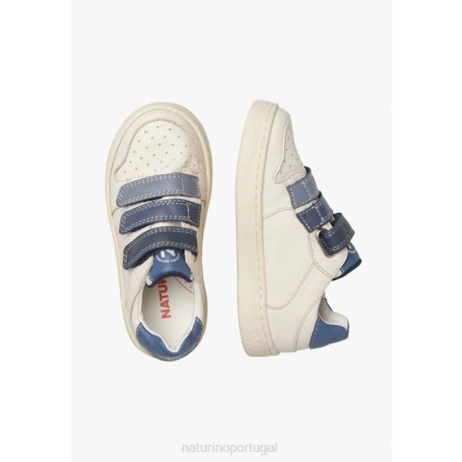 crianças Naturino creme-azul theral vl. tênis de couro HTF8474