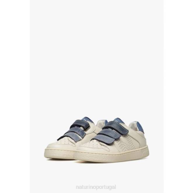 crianças Naturino creme-azul theral vl. tênis de couro HTF8474