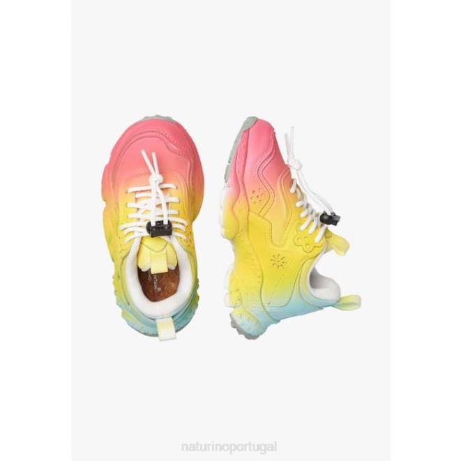 crianças Naturino fúcsia doi júnior. tênis eco couro e tecido HTF840