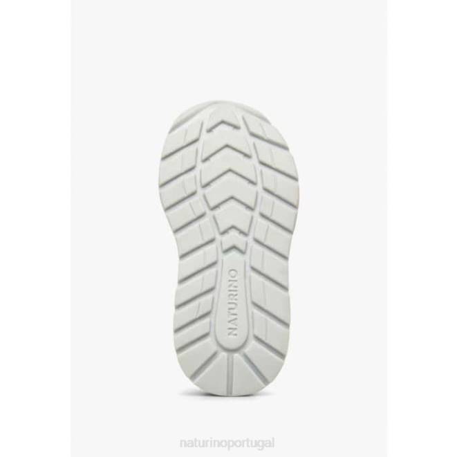 crianças Naturino fúcsia quelly vl tênis de couro e tecido HTF8414