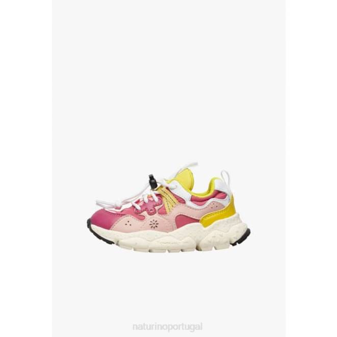 crianças Naturino fúcsia yamano 3 júnior. tênis de couro ecológico e tecido técnico HTF836