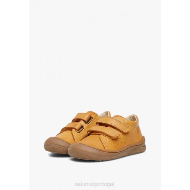 crianças Naturino laranja gabby vc sapatos primeiros passos em couro napa HTF8434