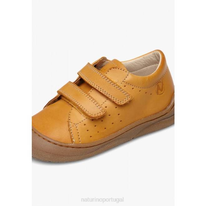 crianças Naturino laranja gabby vc sapatos primeiros passos em couro napa HTF8434