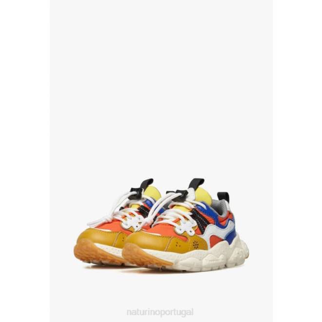 crianças Naturino laranja yamano 3 júnior. tênis de couro ecológico e tecido técnico HTF833