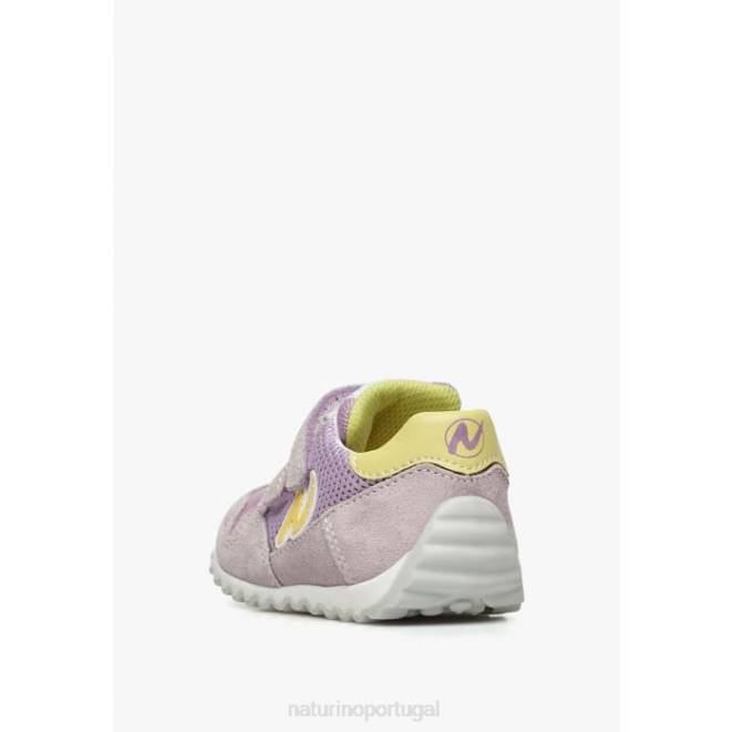 crianças Naturino lilás sammy 2 vl. tênis de couro e tecido HTF8372
